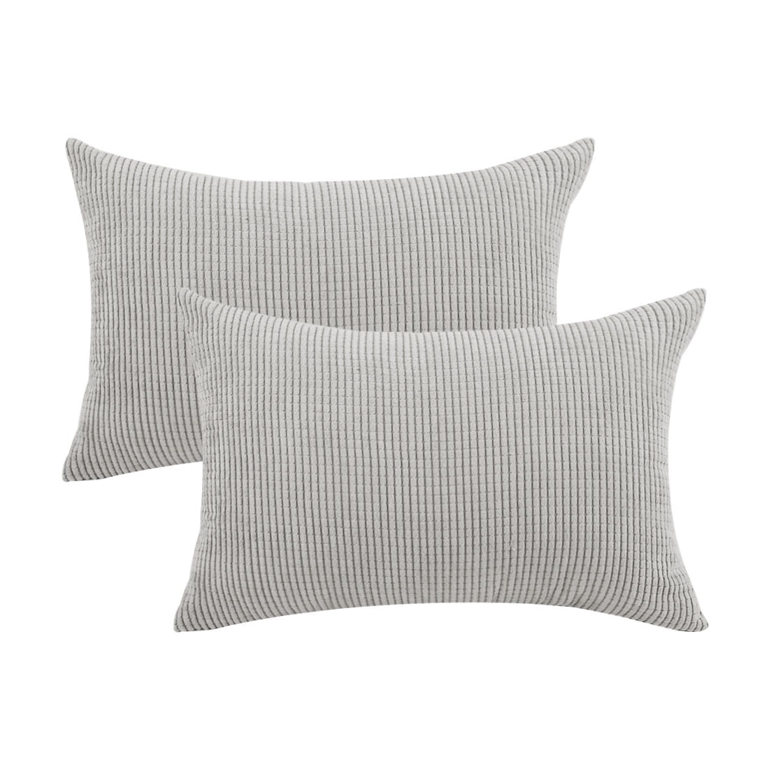 Plush Soft Crushed Velvet White Grey Small Large Plain Cushion Cover 23" x 23" 