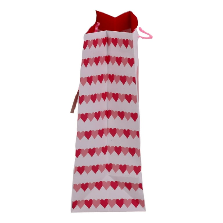 JUESMOS Valentine's Day Gift Bag - Large Heart Design With Tissue Paper, 13x10.2x5.9 Inches