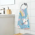 thumbnail image 7 of Ryvnso Rainbow and Cat Paw Print Cotton Hand Towels Sets Face Towel 2 PCs Bathroom Decorative, 7 of 7
