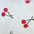 thumbnail image 2 of Pillow Decor Cherry Rain 20x20 Cotton Print Throw Pillow Red Green Floral Design, 2 of 3