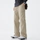 thumbnail image 1 of Ceisia Men's Gift Loose Straight-leg Minimalist Cargo Pants Mid-Rise Elastic Waist Snap Button Patchwork Stitching Pants, 1 of 8