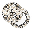 thumbnail image 2 of Easygdp Snake Print Easy To Install Bar Stool Covers&Stool Covers Round&Elastic Stool Cover, Barstool Covers,Washable&Bottom With Elastic Edge-12 inch, 2 of 7