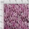 thumbnail image 2 of oneOone Velvet Dark Magenta Fabric Abstract Face Sewing Craft Projects Fabric Prints By Yard 58 Inch Wide, 2 of 4