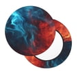 thumbnail image 2 of Balery Red And Blue Fire Fundas de asiento para taburete de bar redondo de tela de terciopelo ajustables que protegen de arañazos y manchas para sillas de 14 a 17 pulgadas.-14 inch, 2 of 7