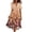 Yellow, variant on JoveMarine Casual Dresses for Women 2026 V Neck - Short Sleeve Ruffled Vintage Floral Print Midi Dress with Elastic Waist for Daily,Black L