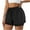 Black, variant on Fnooota Womens Workout Shorts with Liner, High Waisted Summer Drawstring Running Shorts Sports Shorts Hot Pink Size L