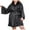 Black, variant on Kureaily Women's Plus Size Satin Robes Plus Size Silky Kimonos Robes Sleepwear Short Nightshirt Soft Pajamas