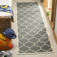 thumbnail image 2 of Safavieh Courtyard Alyssa Geometric Indoor/Outdoor Runner Rug, Anthracite/Beige, 2'3" x 14', 2 of 10