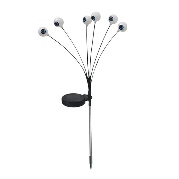 Luces solares de globo ocular para exteriores, luces de estaca solares aterradoras para exteriores, luces de jardín con energía solar para 6 luces verdes