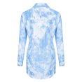 thumbnail image 6 of Babysbule Womens Tops Woman Casual Tie-dye Printing Long Sleeve Turn-down Collar Pockets Shirts, 6 of 9