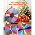 thumbnail image 3 of KFFKFF Roue Tournante de 18 Po pour Prix, Roue Tournante à 14 Emplacements avec Support, Roulette de Table pour Gagner de la Fortune avec Effacement à Sec et 2 Marqueurs, 6 Couleurs, Assemblage Facile, 3 of 9