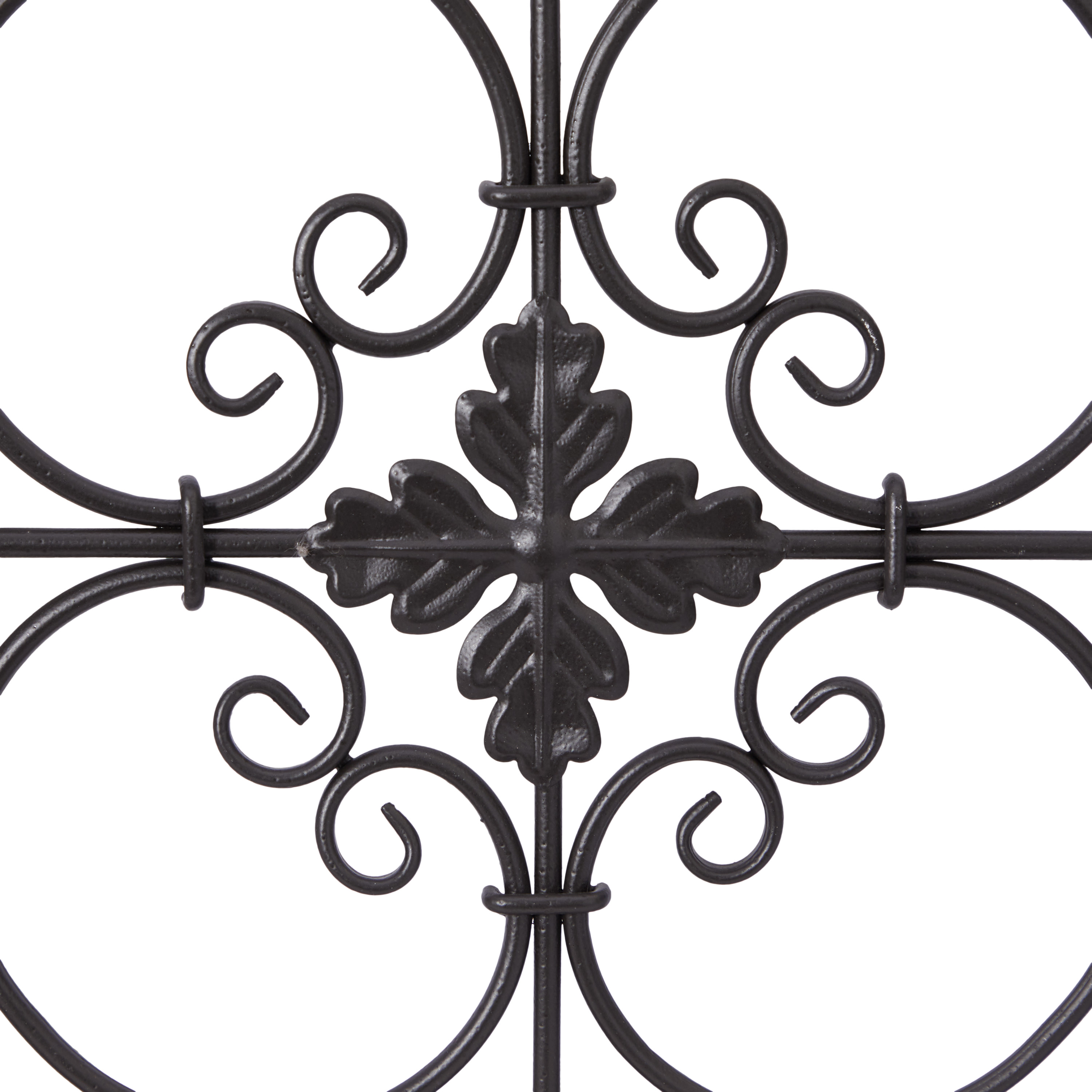 DecMode White Wood Scroll Wall Decor with Metal Relief (4 Count) - image 6 of 15