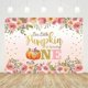thumbnail image 2 of Little Pumpkin Girl 1st Birthday Party Backdrop Our Little Pumpkin Is Turning One Photogra, 2 of 5