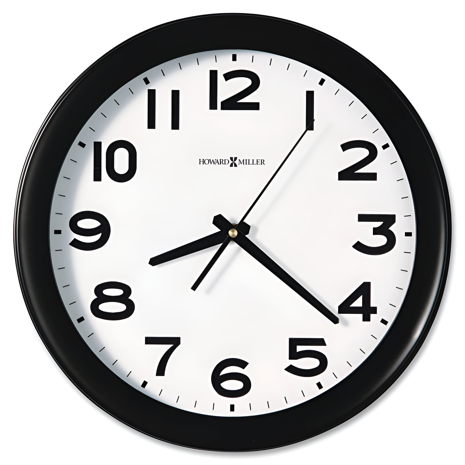Howard Miller 625-485 13.5 in. Overall Diameter Kenwick Wall Clock - Black Case
