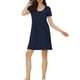 thumbnail image 2 of Vestido de salón para mujeres Inspire Chic, camisones de noche, pijamas de color sólido, cuello redondo, camisones de noche, S azul oscuro, 2 of 5