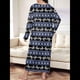 thumbnail image 5 of Camisón de Larga para Mujer, Estampado, Camiseta, Vestido de Dormir Alce - Azul XXL, 5 of 6