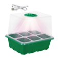 thumbnail image 1 of S SERENABLE Nursery Pot with Light Durability with Humidity Domes Seedling Starter Trays Green 6 Slots, 1 of 9