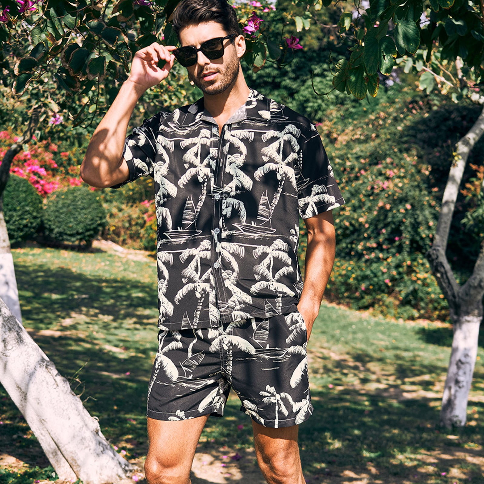 Vedolay Matching Short Sets For Men Men's Polo Shirt and Shorts