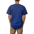 thumbnail image 3 of Lappel Men's Pinstripe Baseball Button Down Jersey College Sports Team Uniforms Size up to 3XL Short Sleeve Athletic Sports Tee Shirts Made in USA, 3 of 4