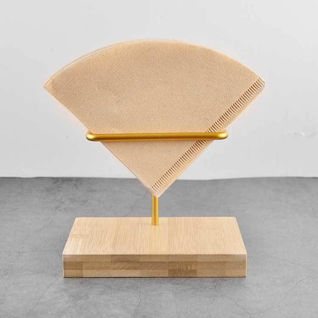 Soporte bambú, dispensador de contenedor de soporte de papel de de fondo plano de bambú para s de papel cuadrados en Forma V perfecl Estante de papel de filtros