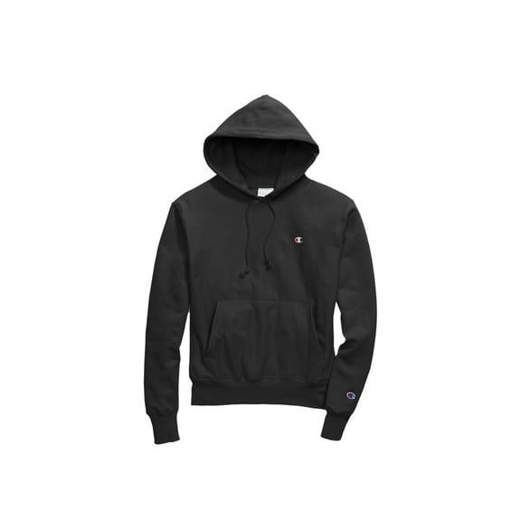 Reverse Weave Pullover Hoodie - Black