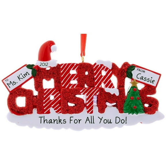 Merry Christmas Personalized Christmas Ornament DO-IT-YOURSELF