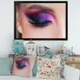 thumbnail image 3 of Designart 'Bright Eye Makeup In Luxurious Blue And Pink Shades' Modern Framed Art Print, 3 of 4