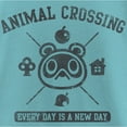 thumbnail image 2 of Girl's Nintendo Animal Crossing Every Day is a New Day  Graphic Tee Tahiti Blue X Large, 2 of 4