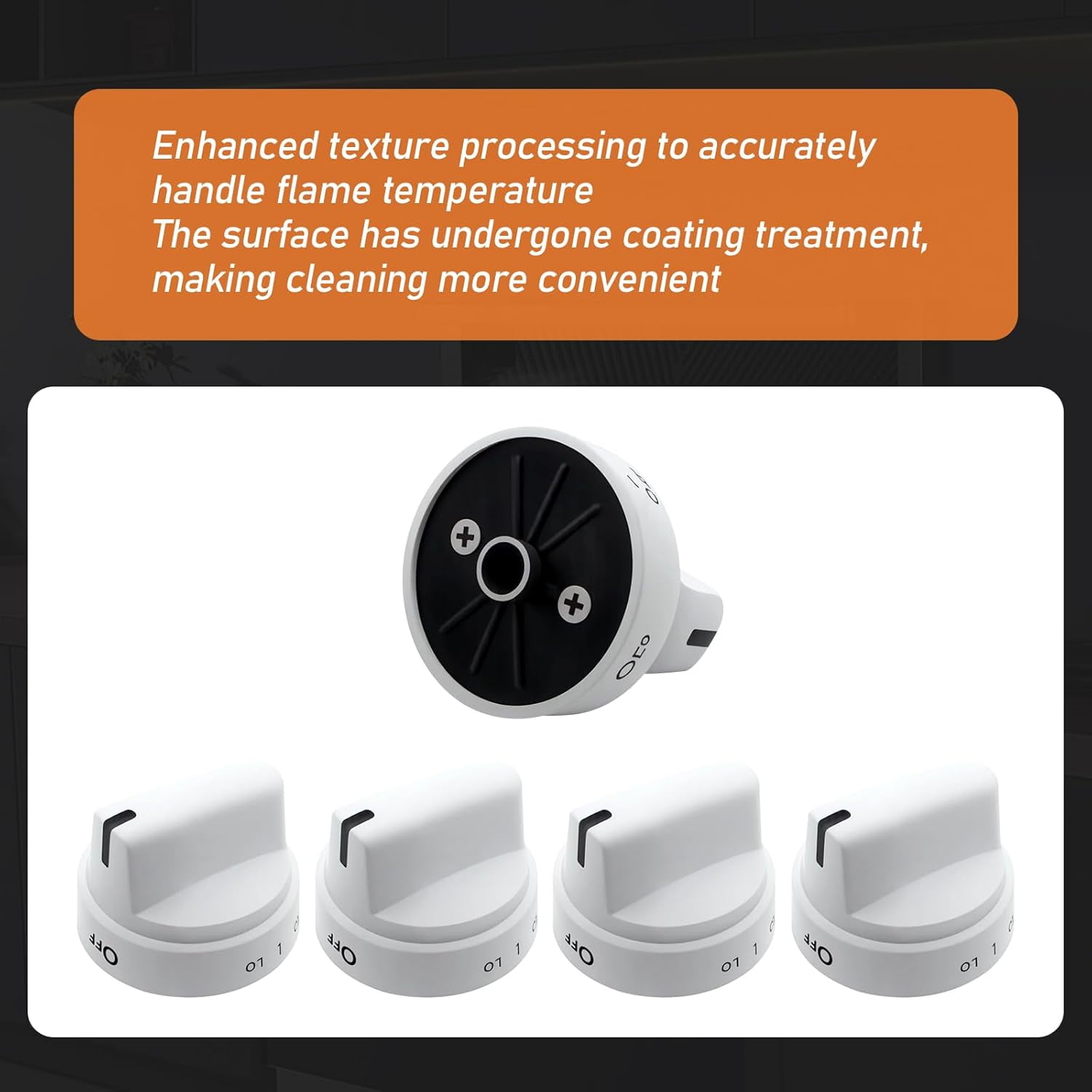 Aniceparthy WB03X24795 Stove Knobs Compatible with GE Gas Range,Replacement Burner Control Knobs