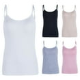 thumbnail image 6 of ZOELNIC Womens Girls Strap Built In Bra Padded Self Mold Bra Tank Top Camisole Cami, 6 of 6