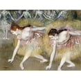 thumbnail image 2 of Degas, Edgar 18x15 Gold Ornate Wood Framed with Double Matting Museum Art Print Titled - Dancers Bending Down, 2 of 4