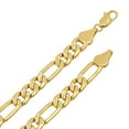 thumbnail image 2 of 7mm Diamond-Cut 14k Yellow Gold Plated Flat Figaro Chain Necklace, 24 inches, 2 of 6