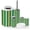 Color 2, variant on Bathroom Accessory Set 6 Piece with Red White Vertical Striped Retro Circus Style Toothbrush Holder, Soap Dispenser, Soap Dish, Trash Can with Lid, Toothbrush Cup, Toilet Brush Holder