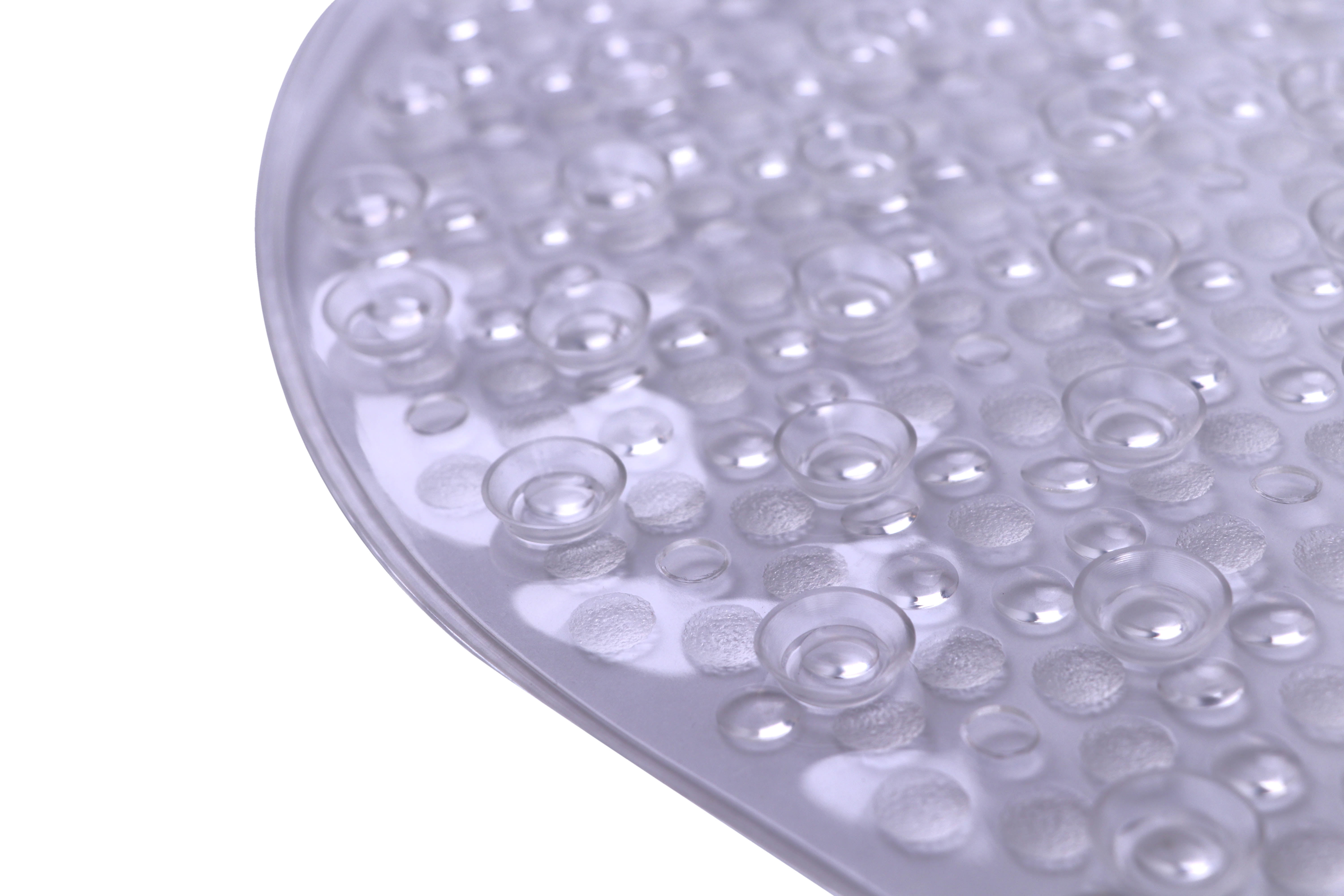 (3 pack) Mainstays Oval Bubble Bath Vinyl Tub Mat, Clear, 16" x 27"