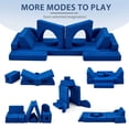 thumbnail image 4 of home Couch 14PCS, Modular Kids Play Couch, Multifunctional Foam Toddler Sofa,Climbing & Relaxation, Sectional Convertible Sofa Imaginative Furniture Play Set for Playroom, Blue, 4 of 10