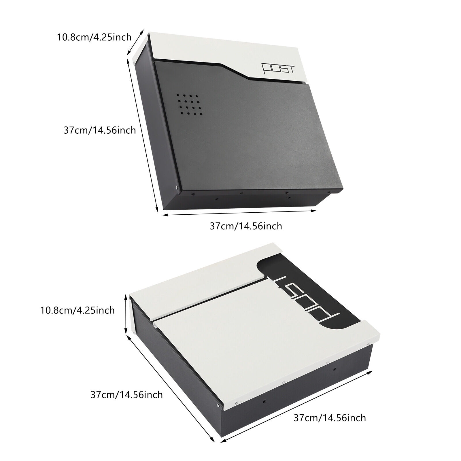 Outdoor Wall Mount Lockable Letters Mailbox Stainless Steel Mail Letter Post Box