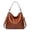 Brown, variant on Crossbody Bags for Women,Convenient Side Pocket Leather Purse,Premium Hardware Reinforcement Crossbody Tote Bags for Women,Brown