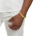 thumbnail image 4 of Bracelet Orula Protection Amulette Babalawo en Perles Vert Jaune en Acier Inoxydable 8 Pouces, 4 of 4