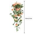 thumbnail image 3 of Xecvkr Simulated Rose Artificial Flower Vine Ceiling Duct Blocker Plastic Realistic Lifelike Petals Flexible Home Living Room Decor 37.4in 1pc, 3 of 5