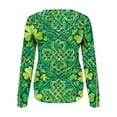 thumbnail image 5 of Levmjia Womens Sweatshirts Fashion Loose Round Neck Solid Color Long Sleeve St. Patrick's Day Printed Casual Shirt Holiday Breathable Comfortable Work Home Wear, 5 of 7