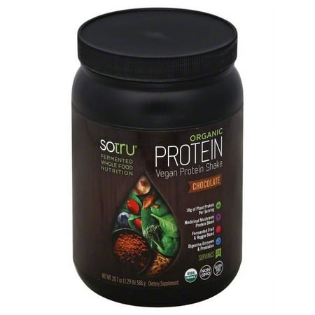 SoTru - Organic Fermented Vegan Protein Shake Chocolate - 20.7 oz.