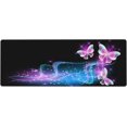 thumbnail image 2 of Butterfly Large Mouse Pad Extended Desk Pads Rubber Non-Slip Computer Game Mouse Mat with Stitched Edges Waterproof 31.5x11.8inches, 2 of 6