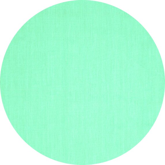 Ahgly Company Machine Washable Indoor Round Abstract Turquoise Blue Contemporary Area Rugs, 6' Round