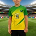 thumbnail image 2 of Soccer Jersey 2026 Fan Top for Big Boy Youth Brazil Top Comfortable Kids Team Apparel for Play And Everyday Fashion Top Size11-12T, 2 of 7