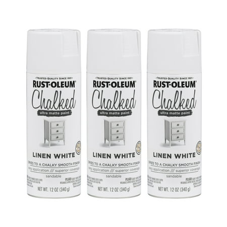 (3 Pack) Rust-Oleum CHALKED Ultra Matte Paint, Linen (Best Metal Paint To Prevent Rust)