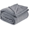 thumbnail image 1 of GentleSoft Fleece Bed Blankets Queen Size Grey - Soft Lightweight Plush Fuzzy Cozy Luxury Fall Blanket Microfiber, Room Home Decor Gifts for Women and Men, 90x90 inches, 1 of 7