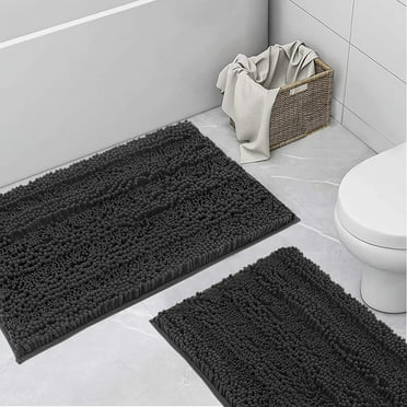 Chesapeake Pebbles 2pc Grey Bath Rug, White Bathroom Rugs Without Rubber Backings And Legs In Germany