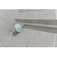 thumbnail image 6 of SereneDrains 304 Side Outlet Linear Offset Shower Drain Brushed Nickel Long Shower Drain Kit Hair Catcher Strainer Grate Cover Bathroom Floor Insert, 6 of 10