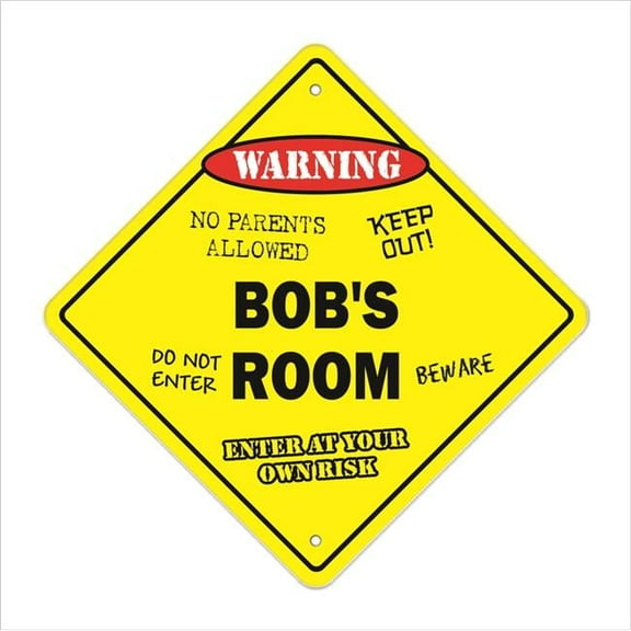 SignMission X-Bobs Room 12 x 12 in. Crossing Zone Xing Room Sign - Bobs