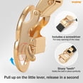 thumbnail image 4 of WHIPPY Women's Leather Belt for Jeans Dresses Pants Ladies Automatic Buckle Ratchet Belts Black, 4 of 6